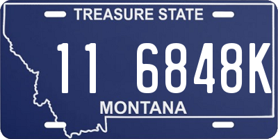 MT license plate 116848K