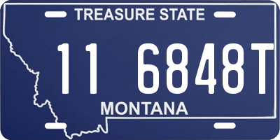 MT license plate 116848T