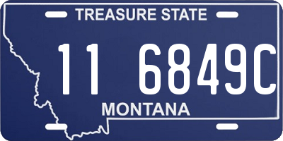 MT license plate 116849C