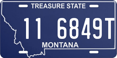 MT license plate 116849T