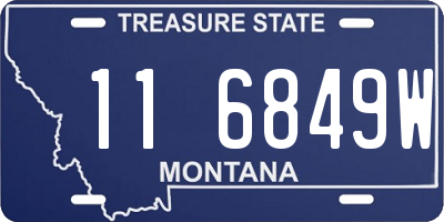 MT license plate 116849W