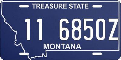 MT license plate 116850Z