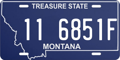 MT license plate 116851F