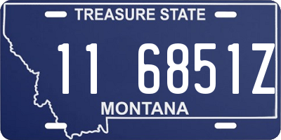 MT license plate 116851Z