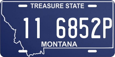 MT license plate 116852P