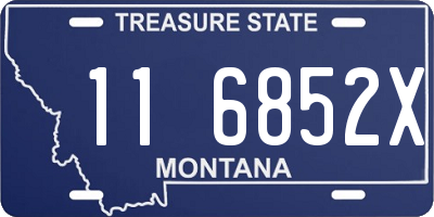 MT license plate 116852X