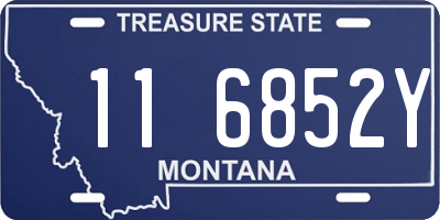 MT license plate 116852Y