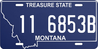 MT license plate 116853B
