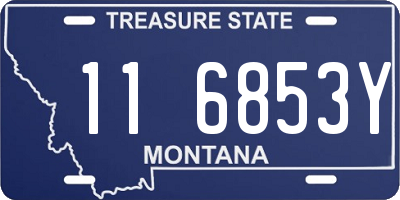 MT license plate 116853Y