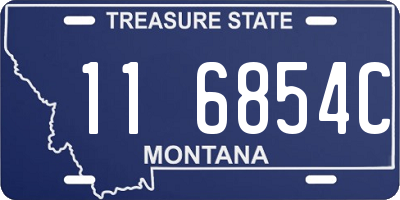 MT license plate 116854C