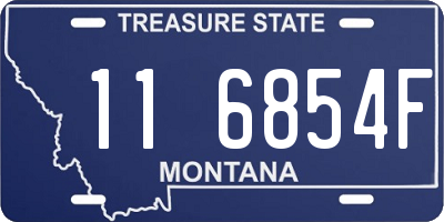 MT license plate 116854F