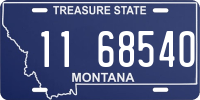 MT license plate 116854O