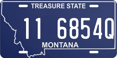 MT license plate 116854Q