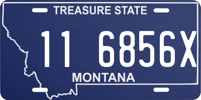 MT license plate 116856X