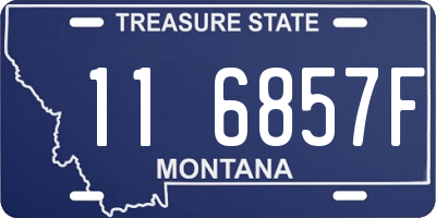 MT license plate 116857F