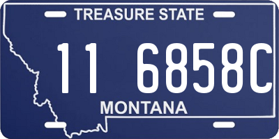 MT license plate 116858C