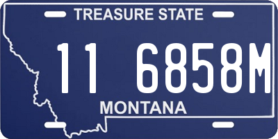 MT license plate 116858M
