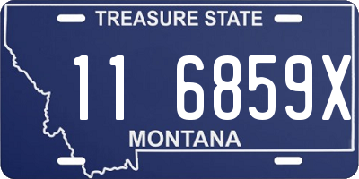 MT license plate 116859X