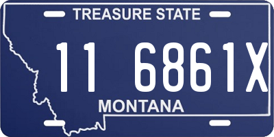 MT license plate 116861X