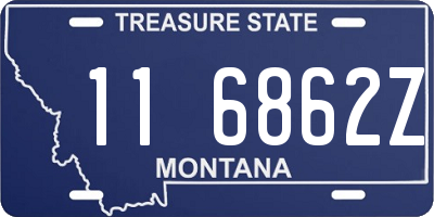 MT license plate 116862Z