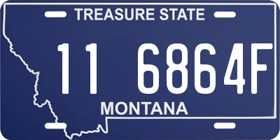 MT license plate 116864F