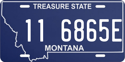 MT license plate 116865E
