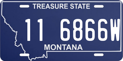 MT license plate 116866W