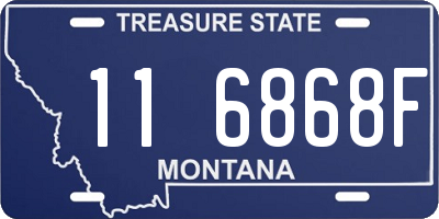MT license plate 116868F