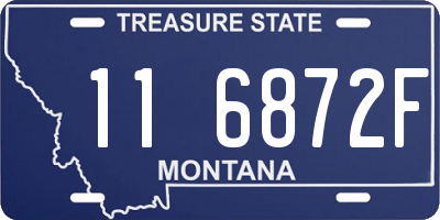 MT license plate 116872F