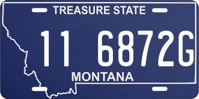 MT license plate 116872G