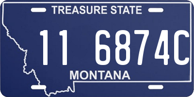 MT license plate 116874C
