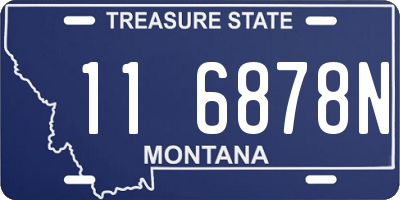 MT license plate 116878N