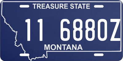 MT license plate 116880Z