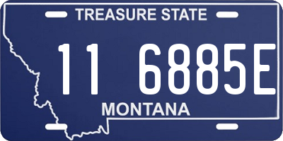 MT license plate 116885E