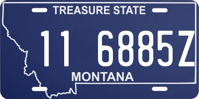 MT license plate 116885Z