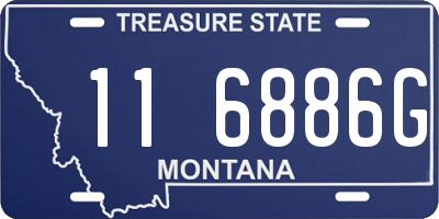 MT license plate 116886G