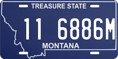 MT license plate 116886M