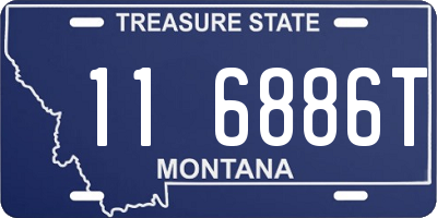 MT license plate 116886T