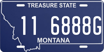MT license plate 116888G