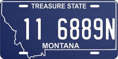 MT license plate 116889N