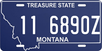 MT license plate 116890Z