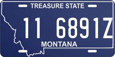 MT license plate 116891Z