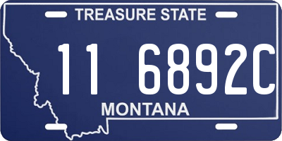 MT license plate 116892C