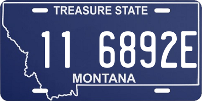 MT license plate 116892E
