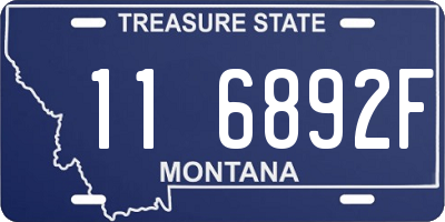 MT license plate 116892F