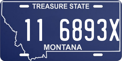 MT license plate 116893X