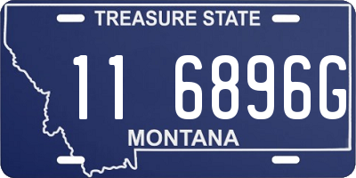 MT license plate 116896G