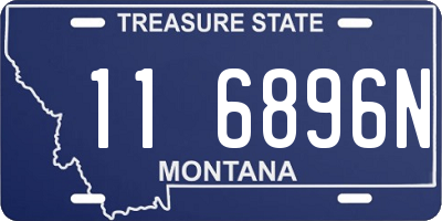 MT license plate 116896N