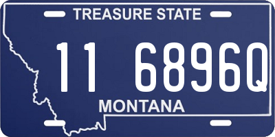 MT license plate 116896Q