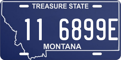 MT license plate 116899E